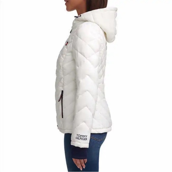 NWT White Tommy Hilfiger Quilted Packable Jacket - Picture 3 of 6